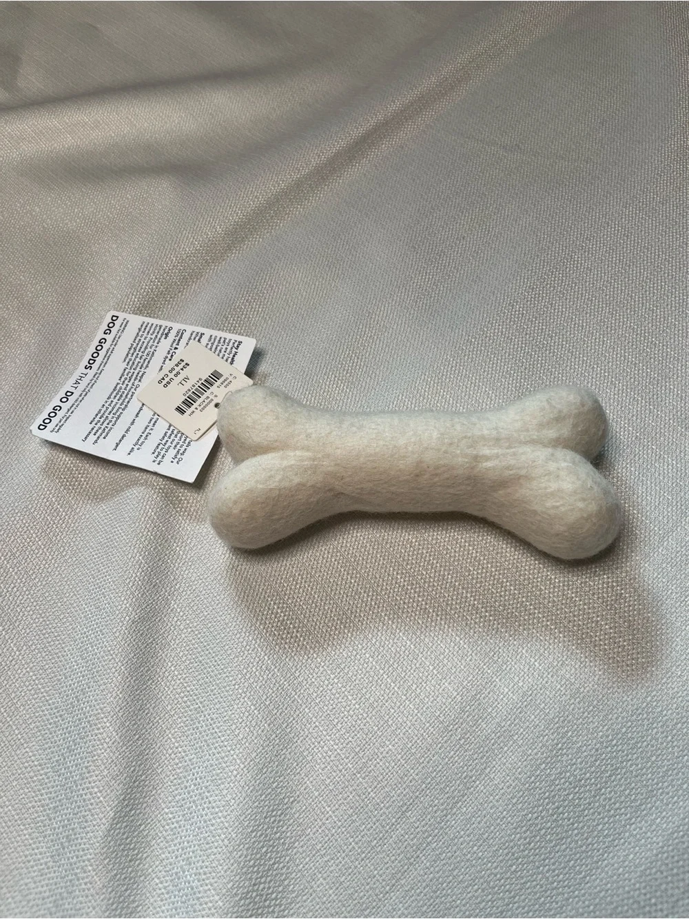 Bone-Jour 100% Wool Dog Bone Toy Plush